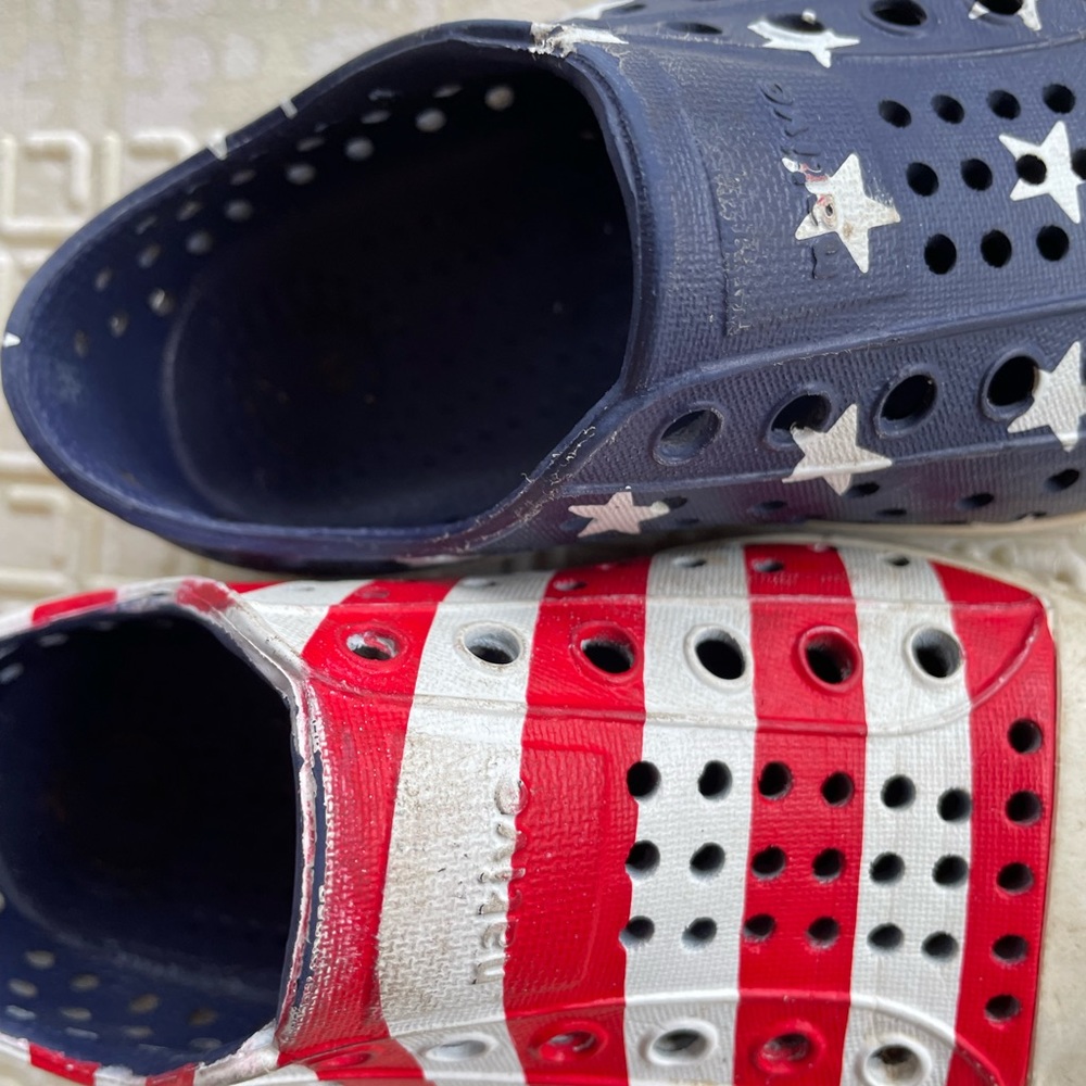 American Flag Patriotic Native Shoes summer water shoes natives size c9